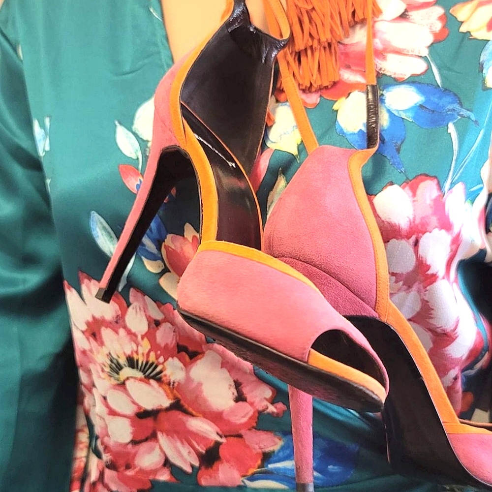 Pierre Hardy Ankle Wrap Tassle OpenToe Heels